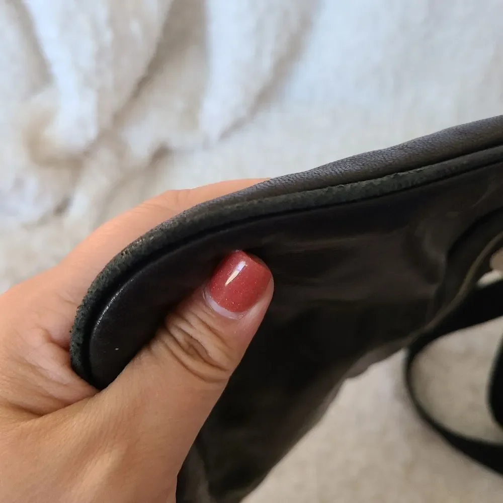 Michael Kors Butter Soft Black Leather Crossbody‎